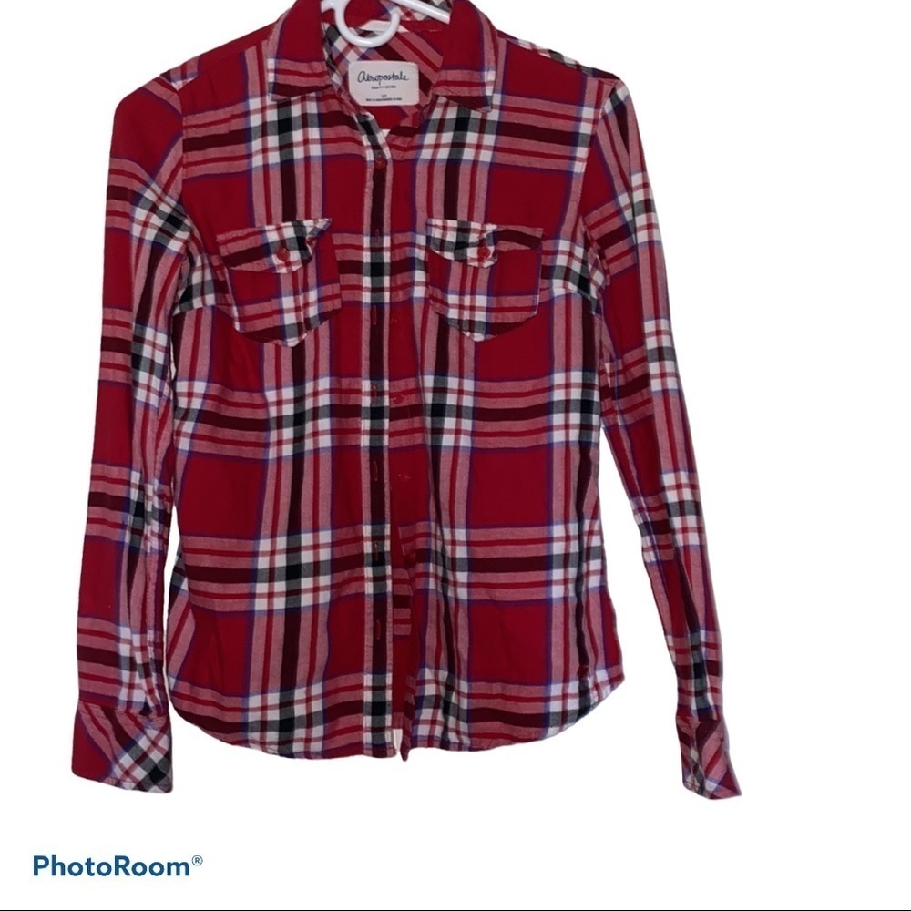 Aeropostale plaid long sleeve  shirt Sz S
